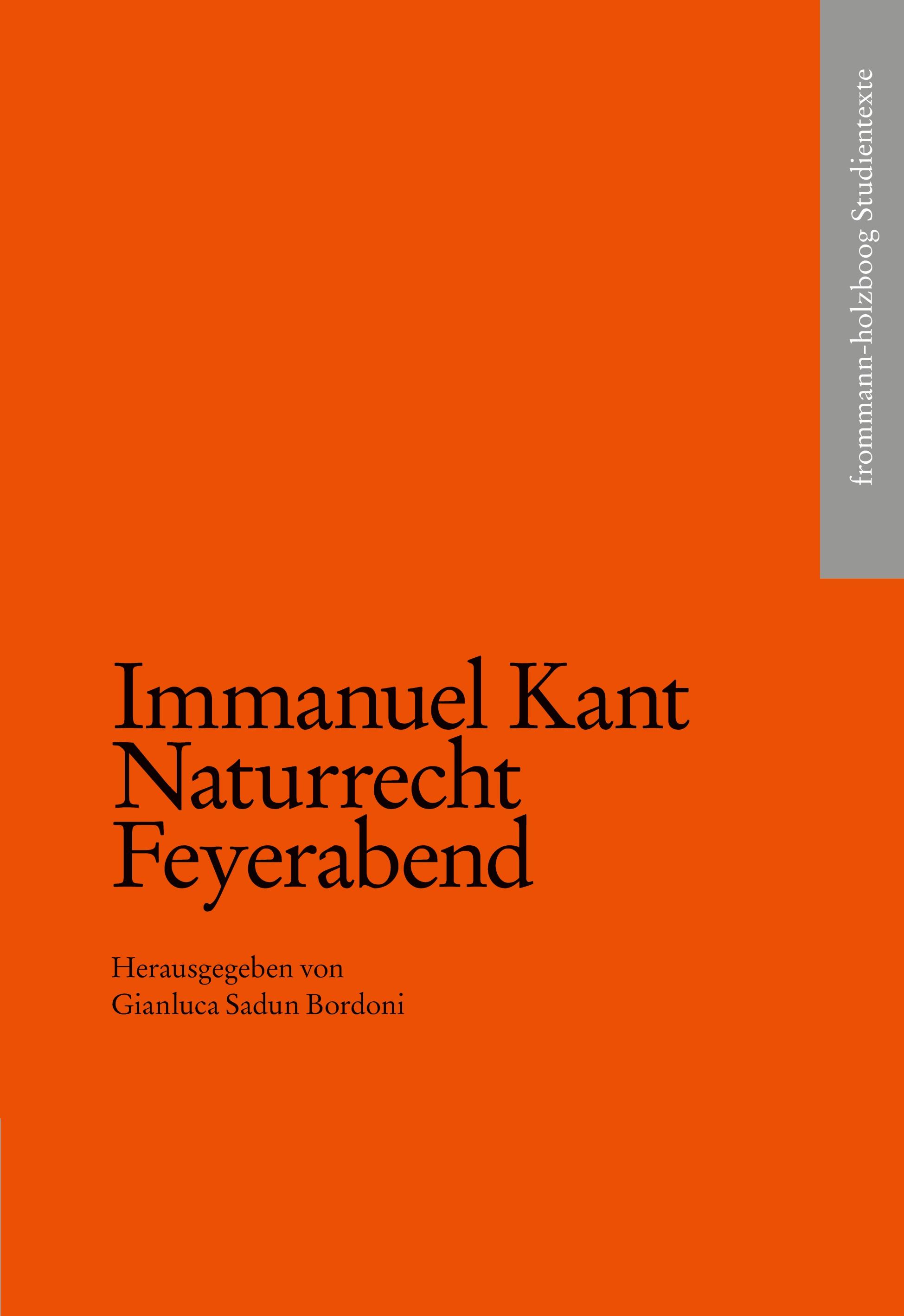 Vorderes Coverbild Immanuel Kant: Naturrecht Feyerabend