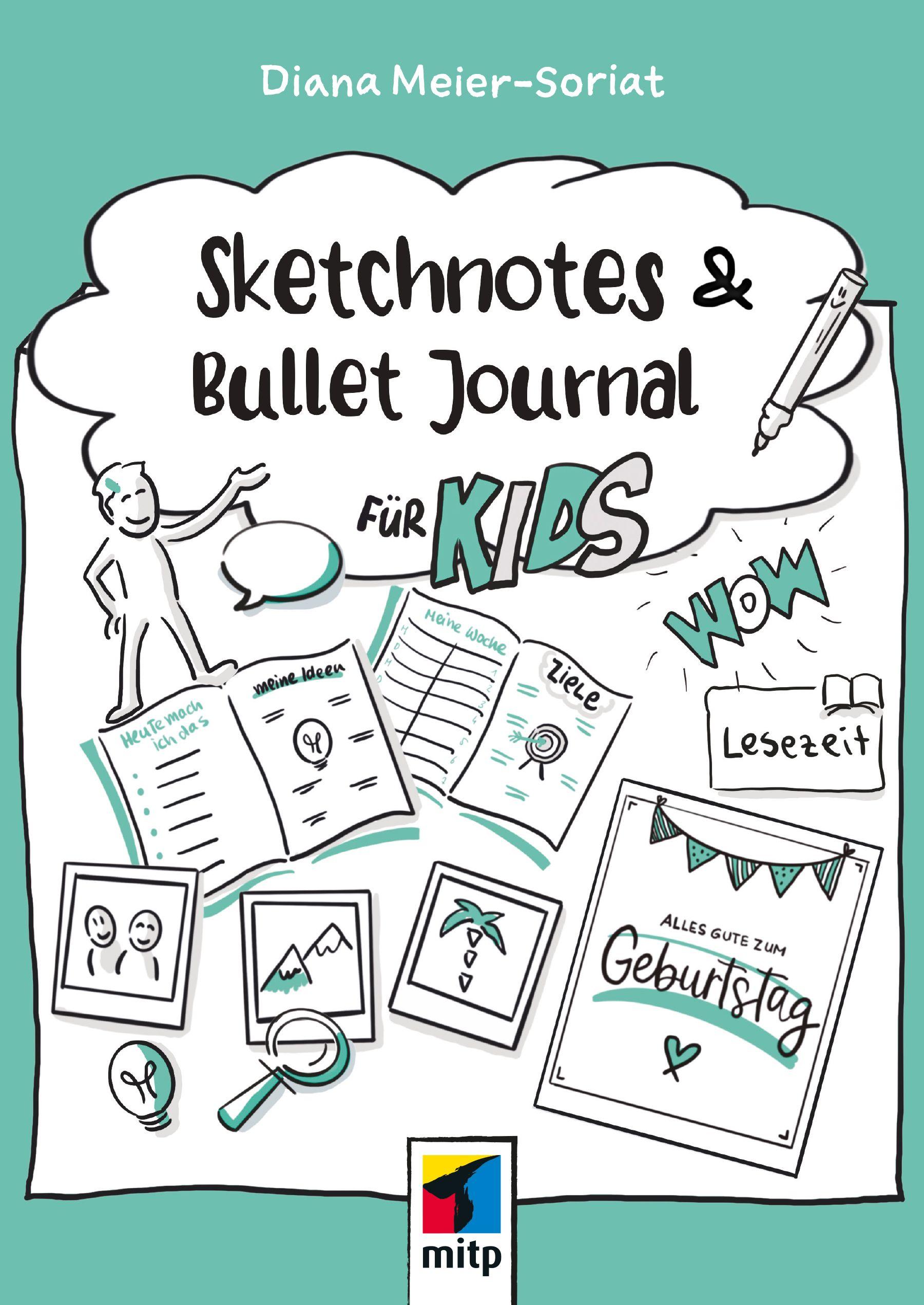 Vorderes Coverbild Sketchnotes und Bullet Journal für Kids