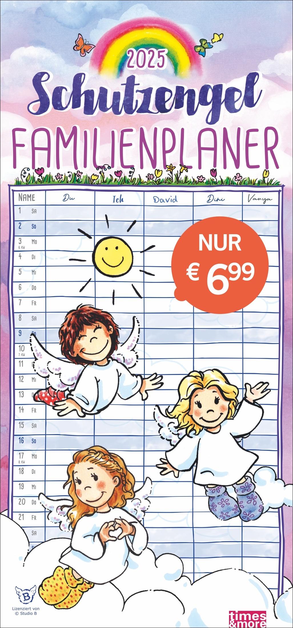 Vorderes Coverbild Schutzengel Familienplaner 2025