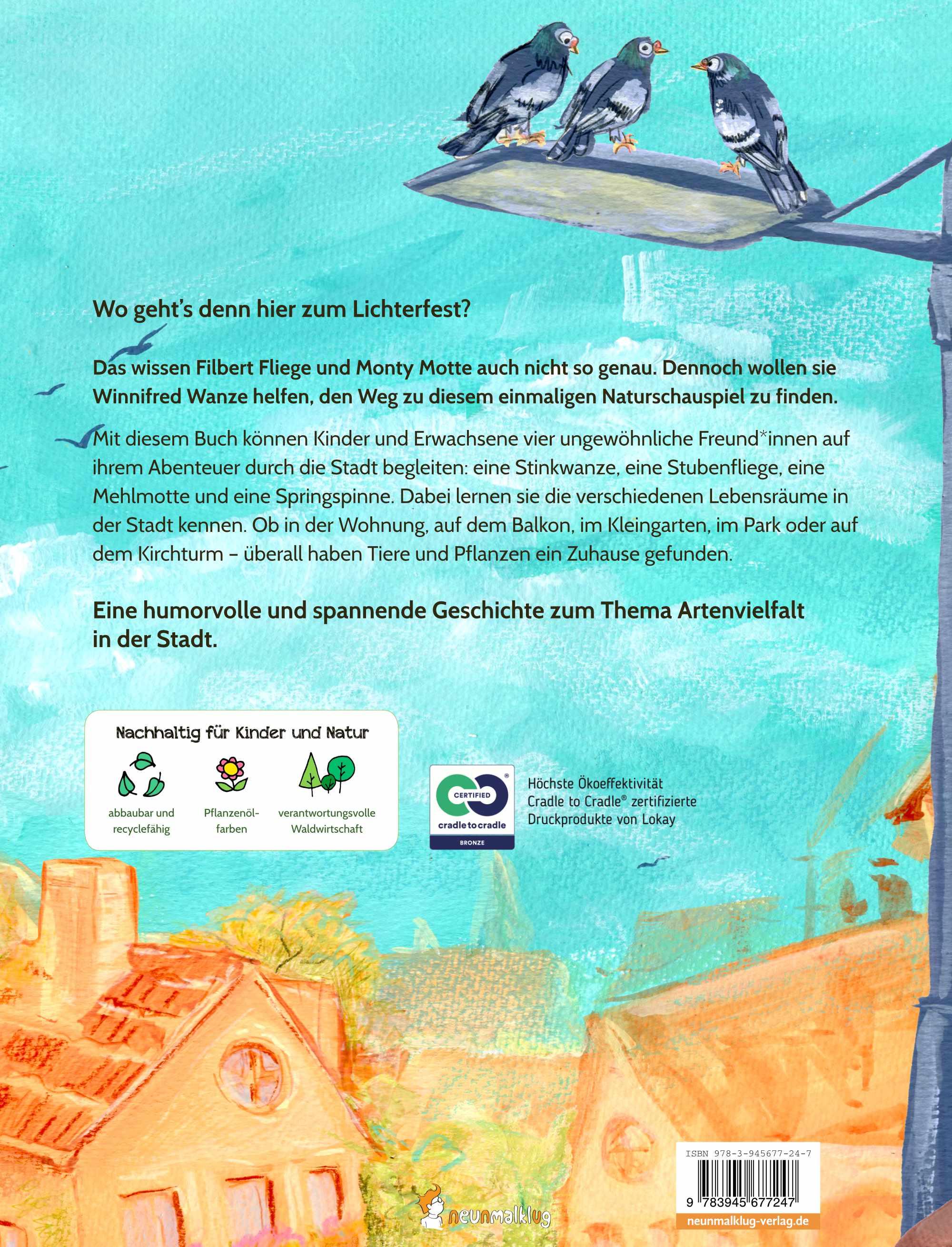 Rückseitencover Auf zum Lichterfest. Ein tierisches Abenteuer durch die Stadt