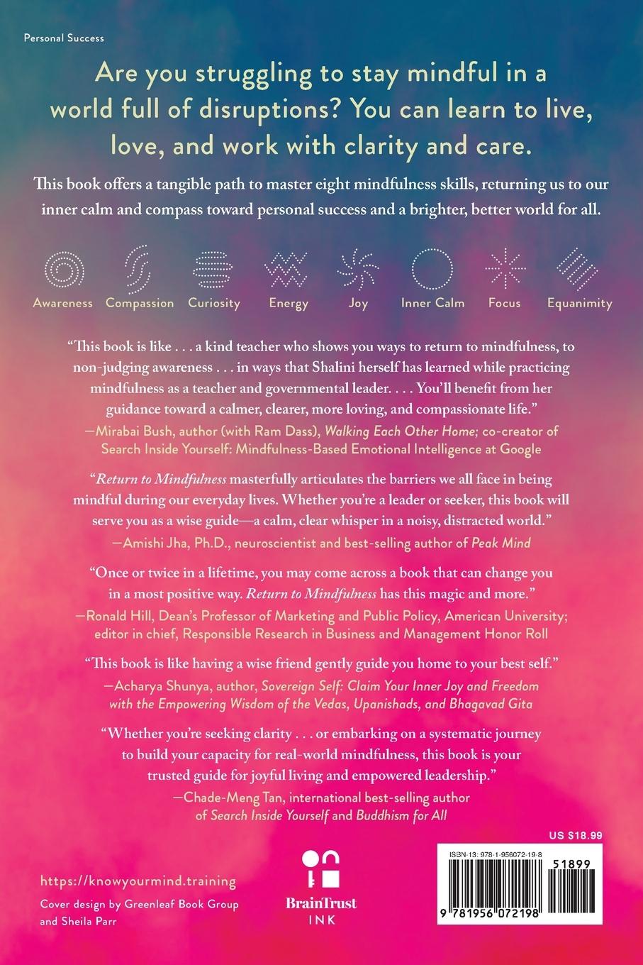 Rückseitencover Return to Mindfulness