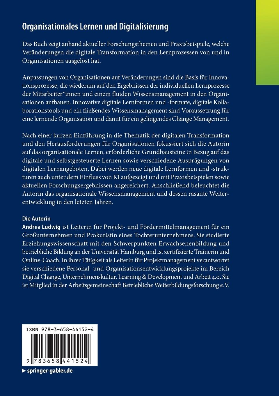 Rückseitencover Organisationales Lernen und Digitalisierung