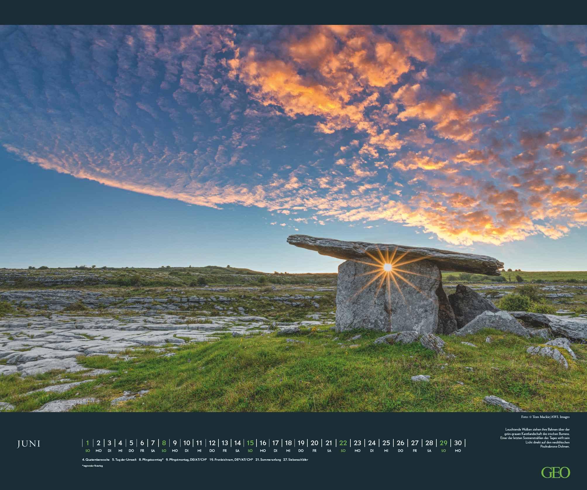 Beispielinhalt (Bild) GEO Wolkenspiele 2025 - Wand-Kalender - Natur-Kalender - Poster-Kalender - 60x50
