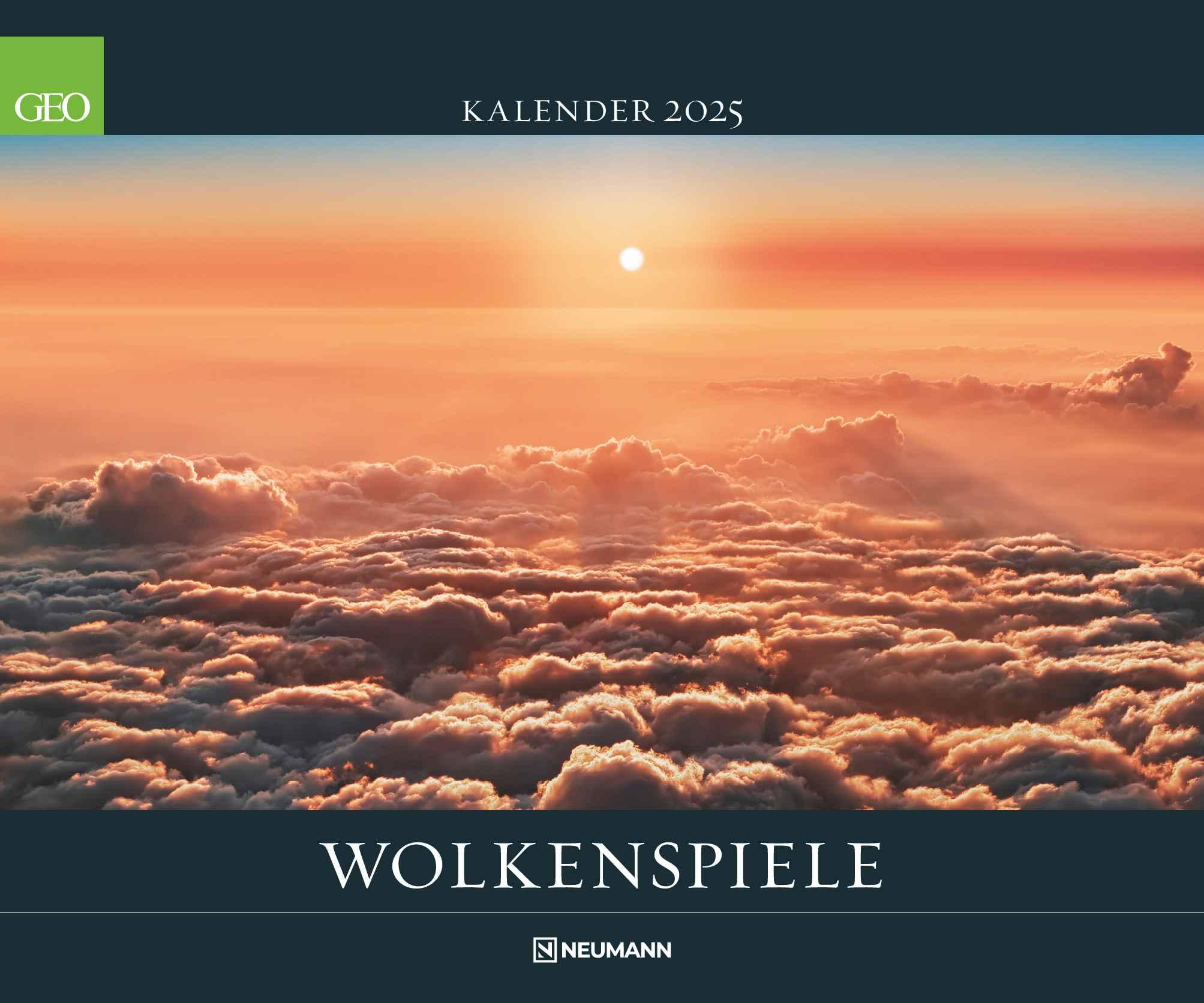 Vorderes Coverbild GEO Wolkenspiele 2025 - Wand-Kalender - Natur-Kalender - Poster-Kalender - 60x50