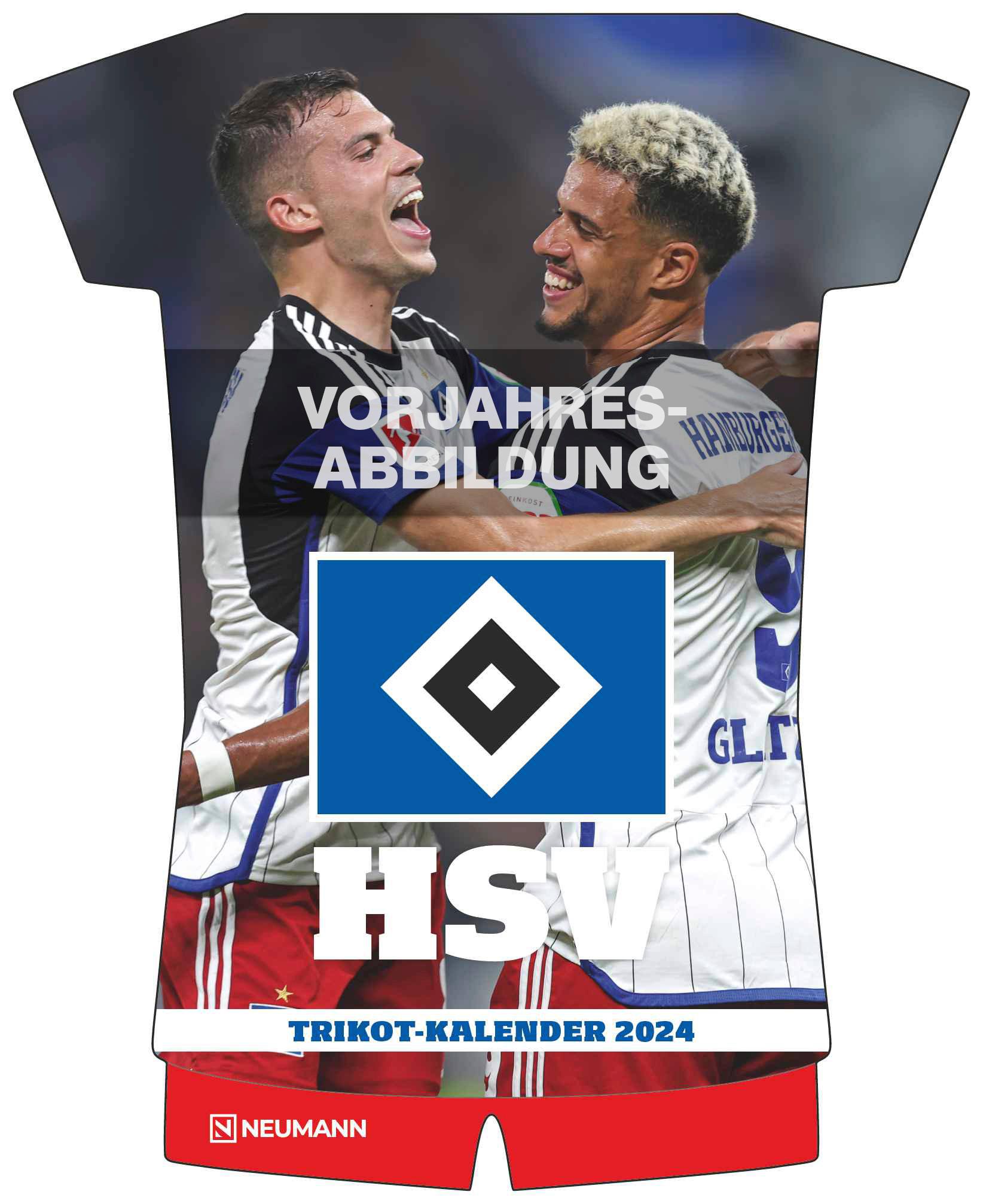 Vorderes Coverbild Hamburger SV 2025 - Trikotkalender - Fußball-Kalender - Fan-Kalender - 34,1x42