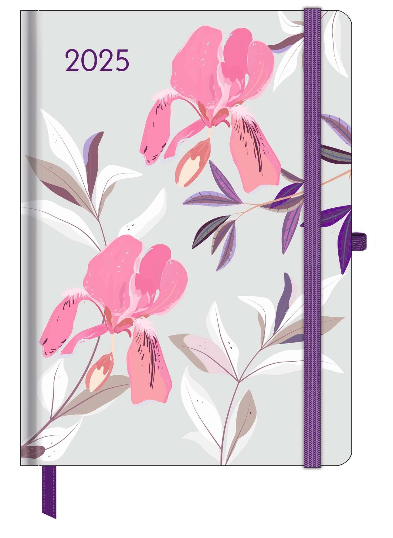 Vorderes Coverbild GreenLine Diary Floral 2025 - Buchkalender - Taschenkalender - 16x22