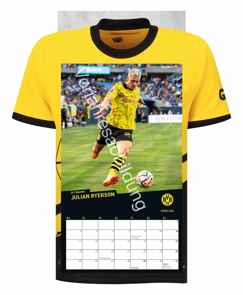Beispielinhalt (Bild) BVB Trikotkalender 2025