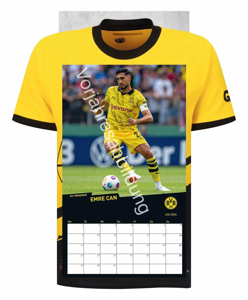 Beispielinhalt (Bild) BVB Trikotkalender 2025