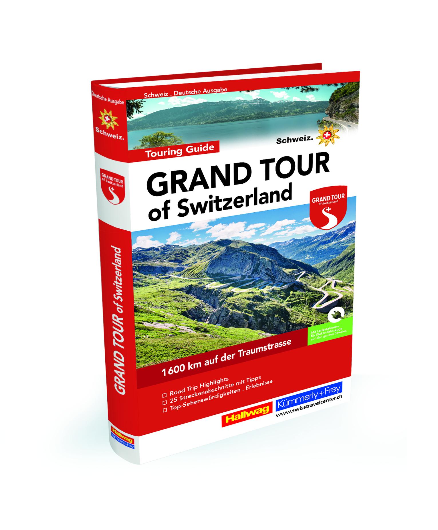 Beispielinhalt (Bild) Hallwag Reiseführer Grand Tour of Switzerland Touring Guide, deutsche Ausgabe