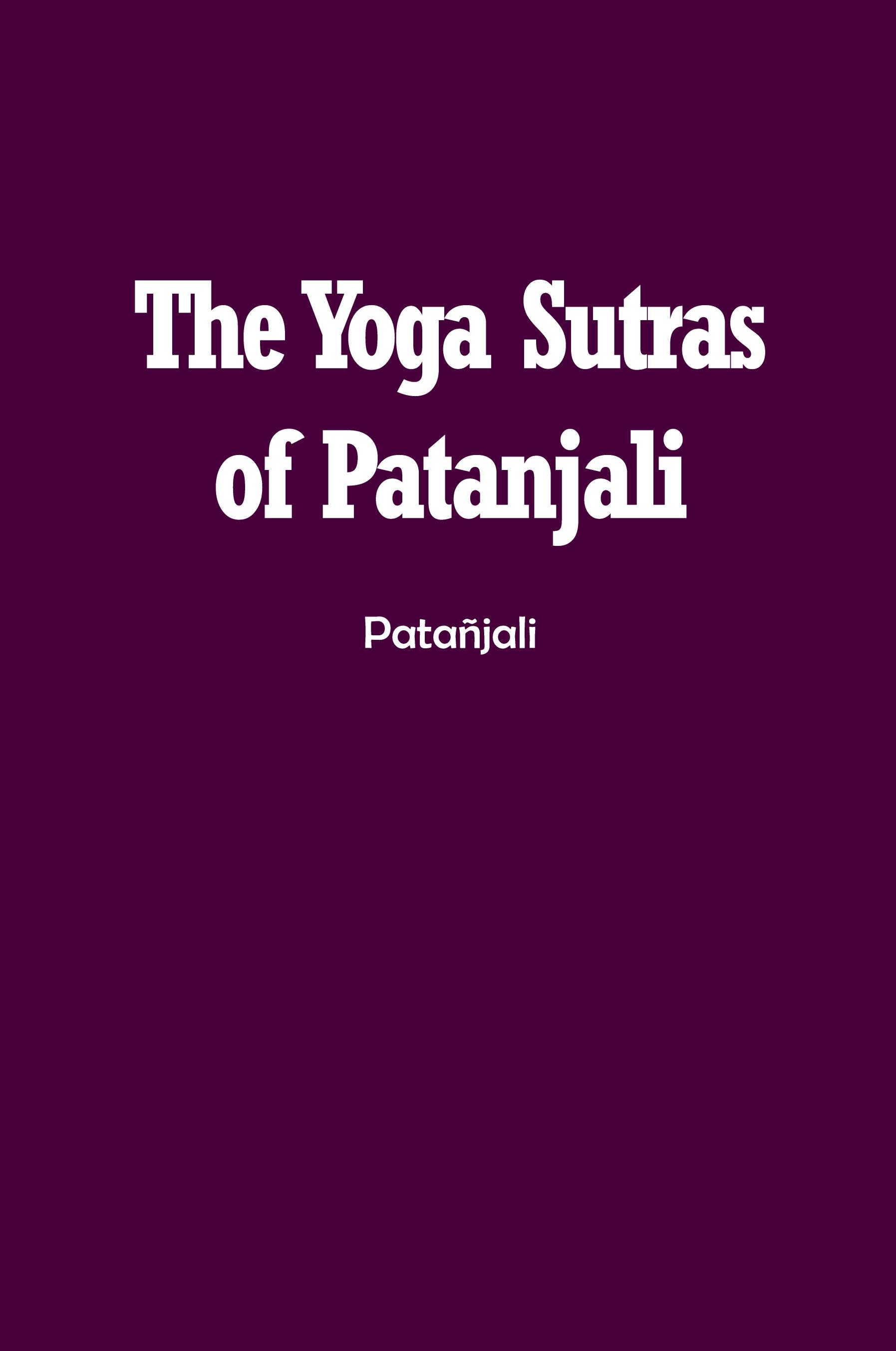 Vorderes Coverbild The Yoga Sutras of Patanjali
