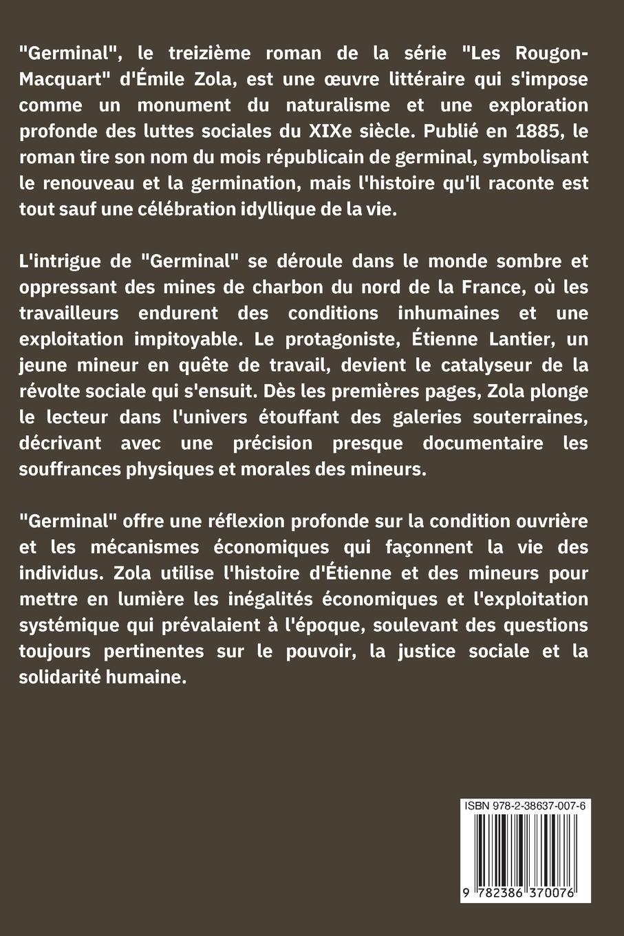 Rückseitencover Germinal (Annoté)