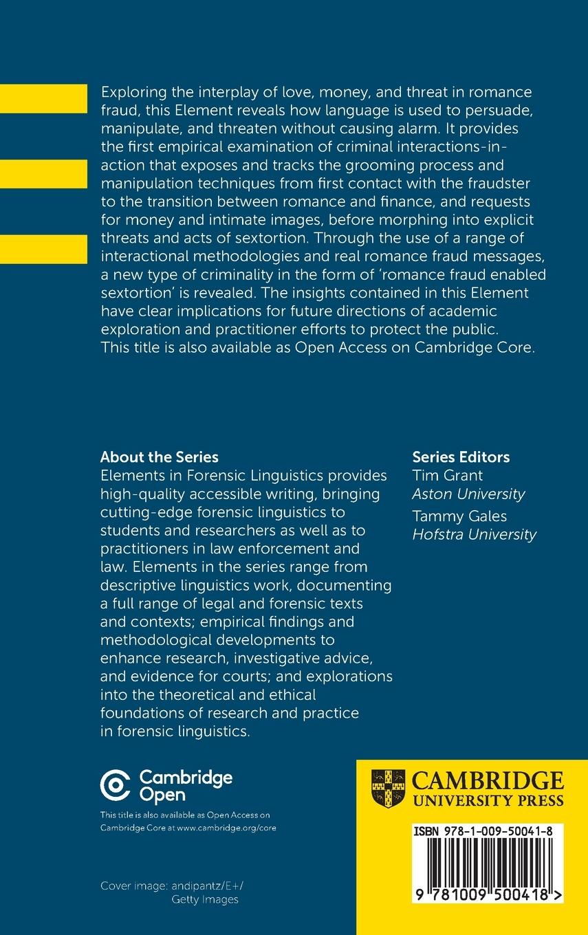 Rückseitencover The Language of Romance Crimes