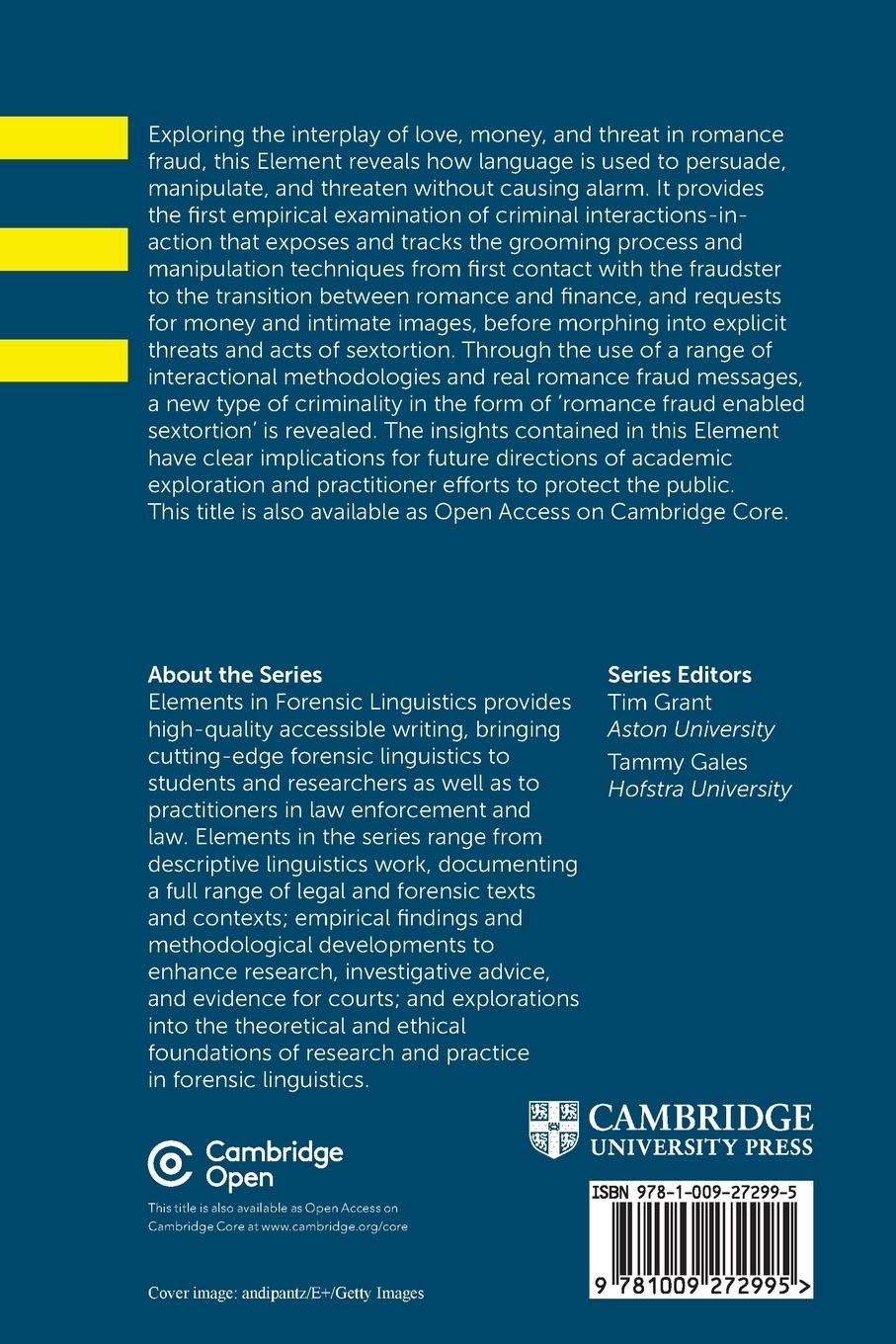 Rückseitencover The Language of Romance Crimes