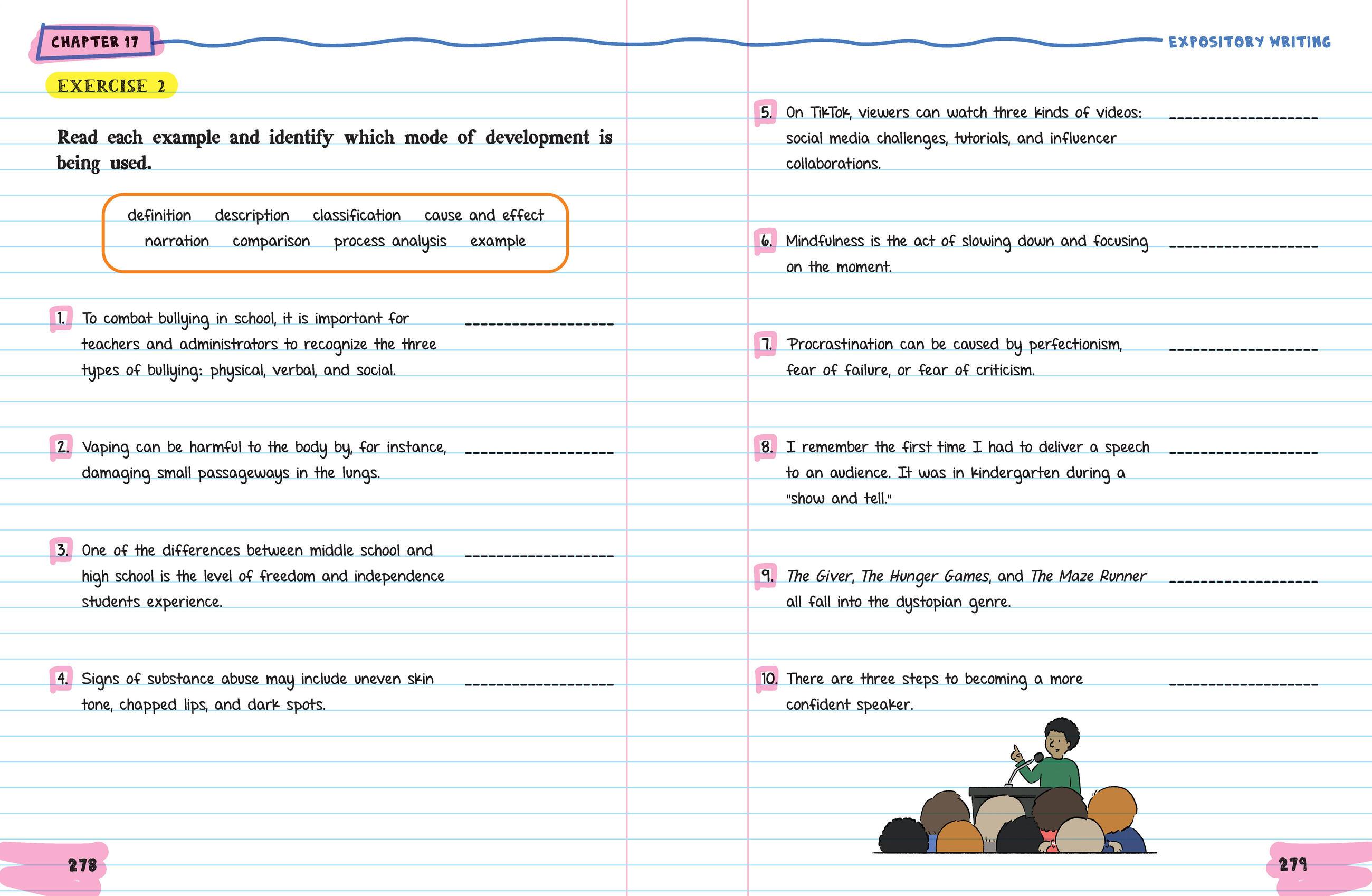 Beispielinhalt (Bild) The Big Fat Middle School English Language Arts Workbook