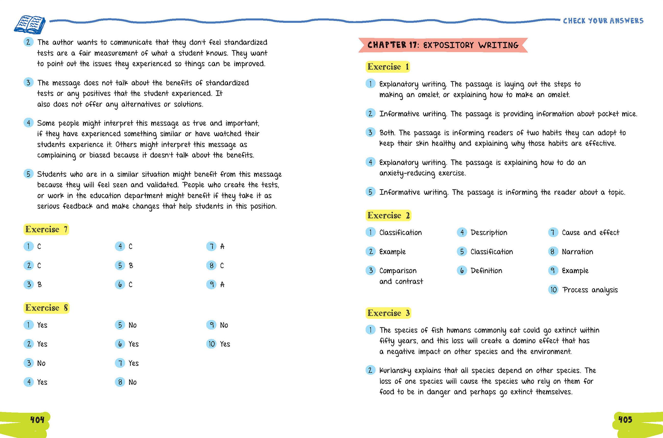 Beispielinhalt (Bild) The Big Fat Middle School English Language Arts Workbook