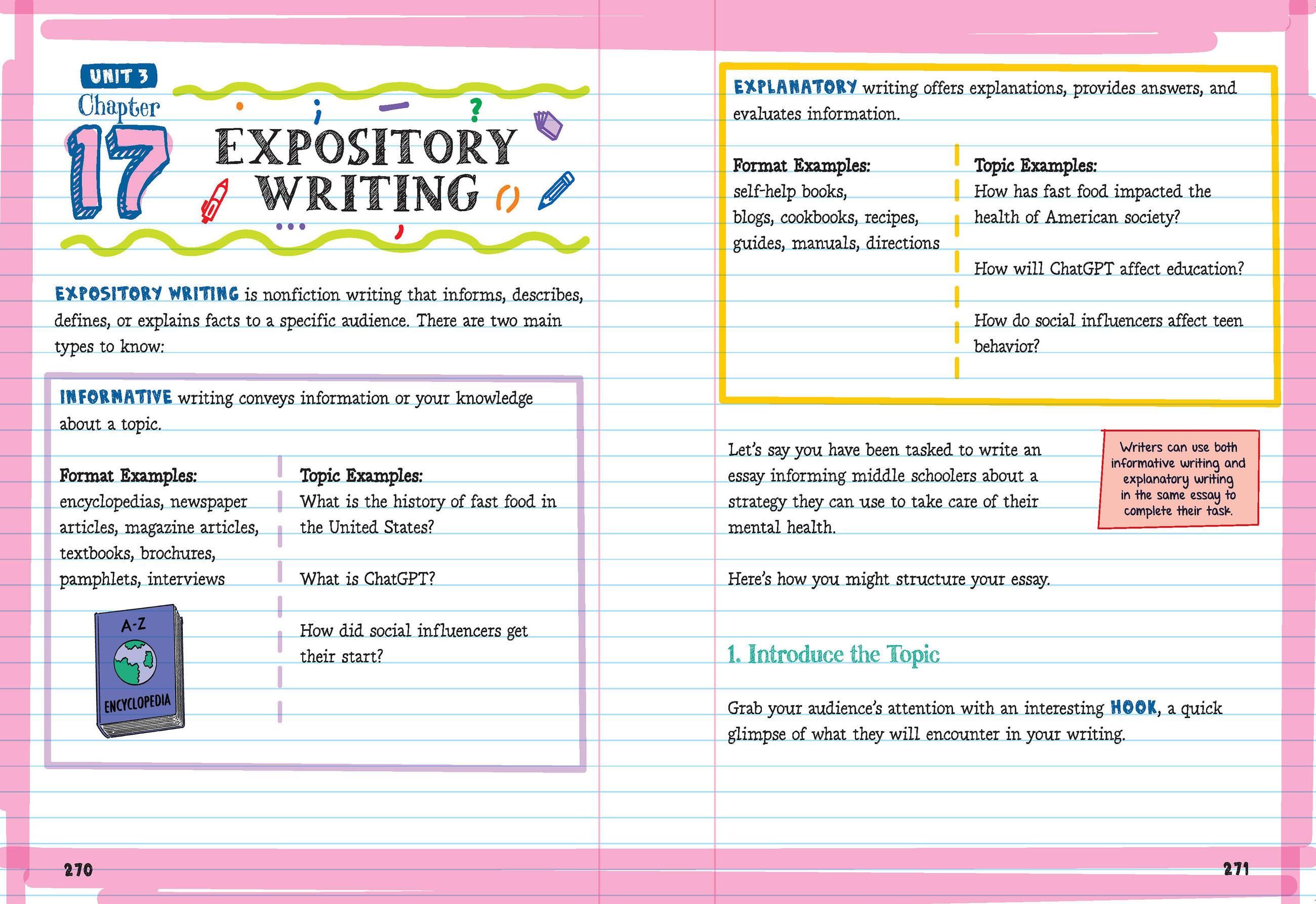 Beispielinhalt (Bild) The Big Fat Middle School English Language Arts Workbook