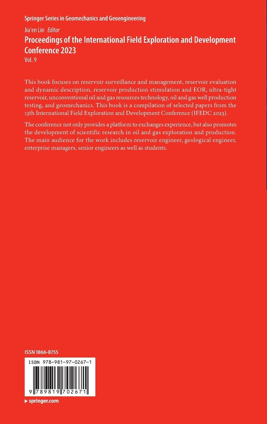 Rückseitencover Proceedings of the International Field Exploration and Development Conference 2023