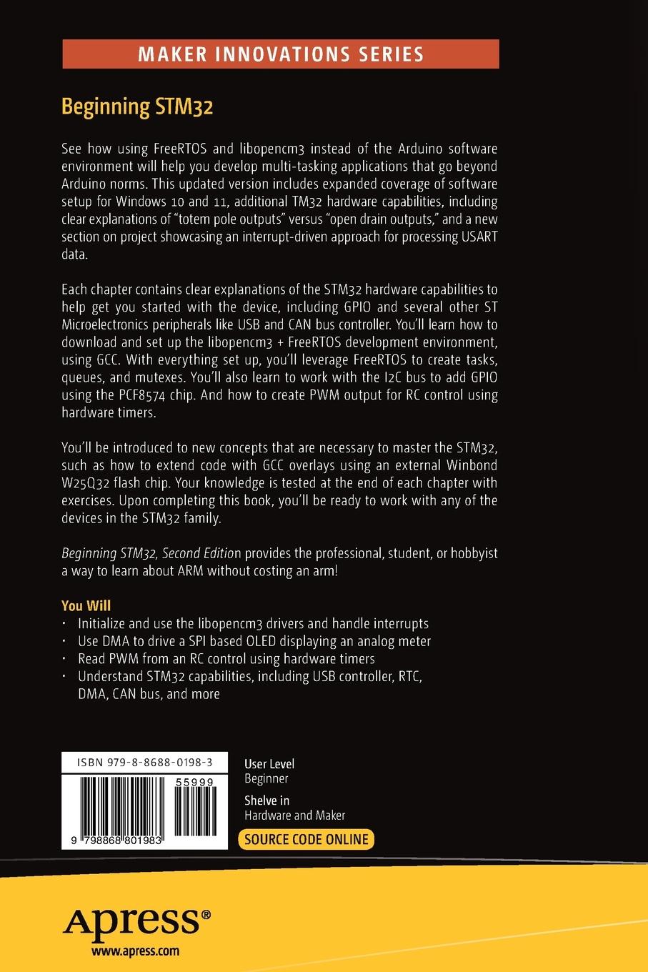 Rückseitencover Beginning STM32