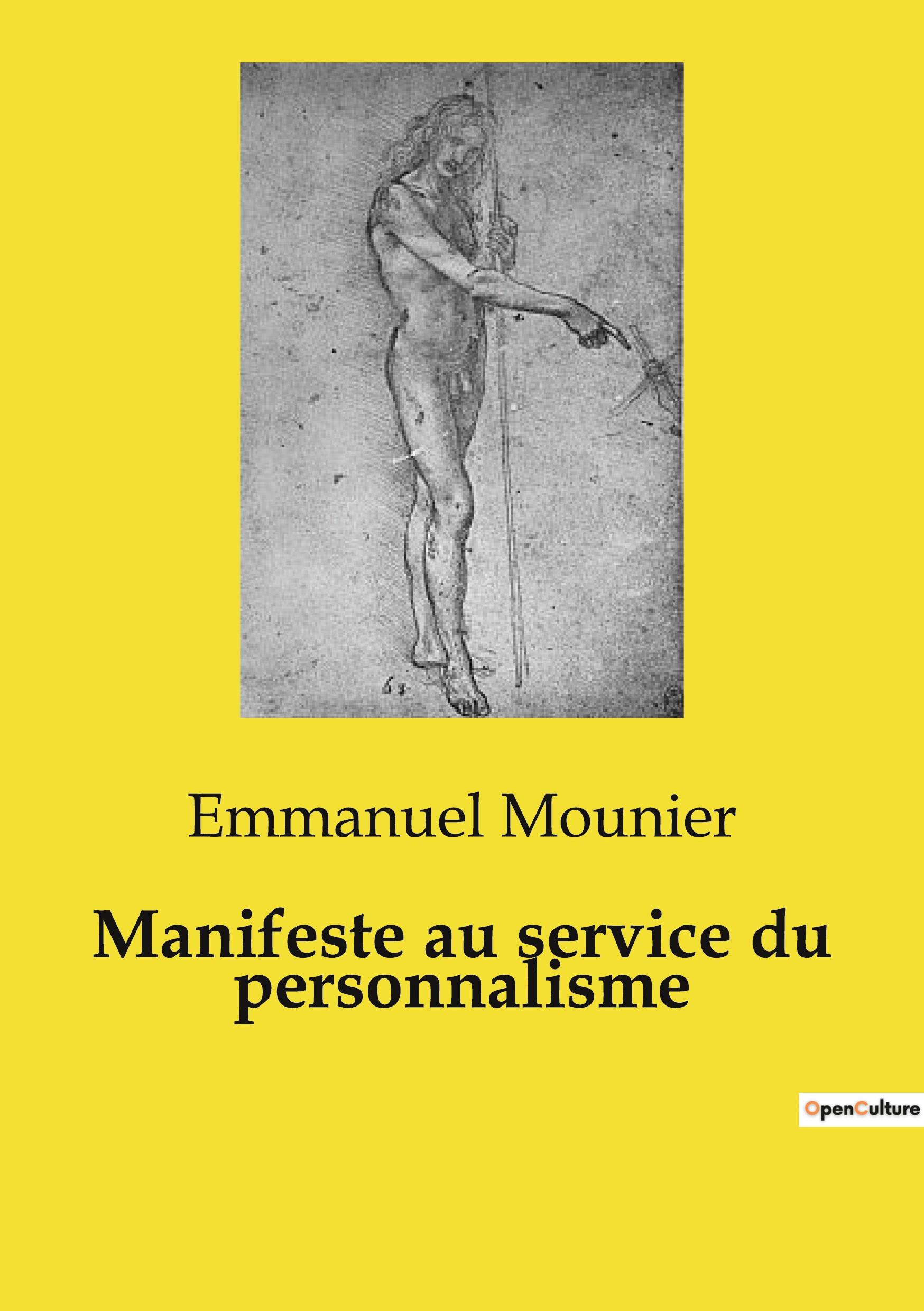 Vorderes Coverbild Manifeste au service du personnalisme