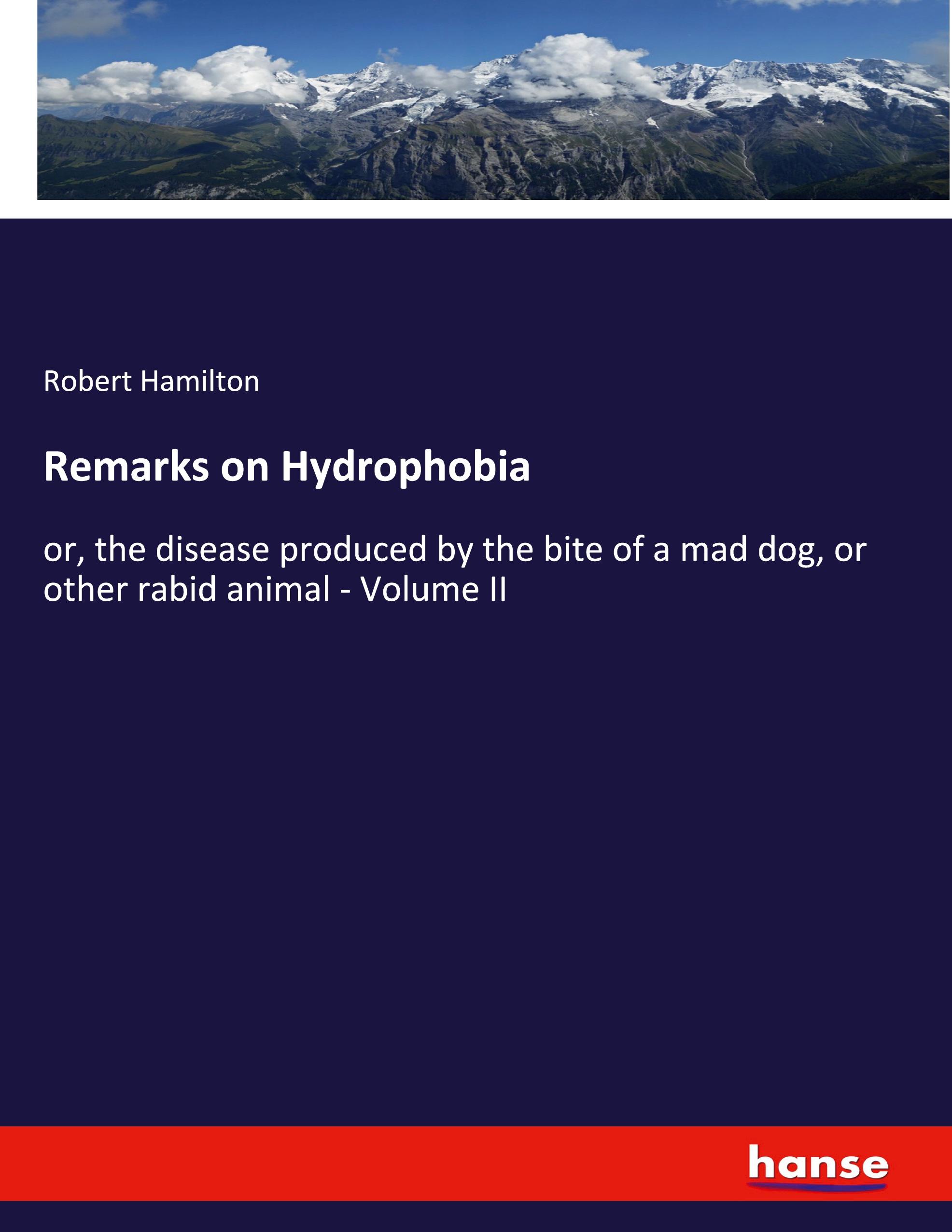 Vorderes Coverbild Remarks on Hydrophobia