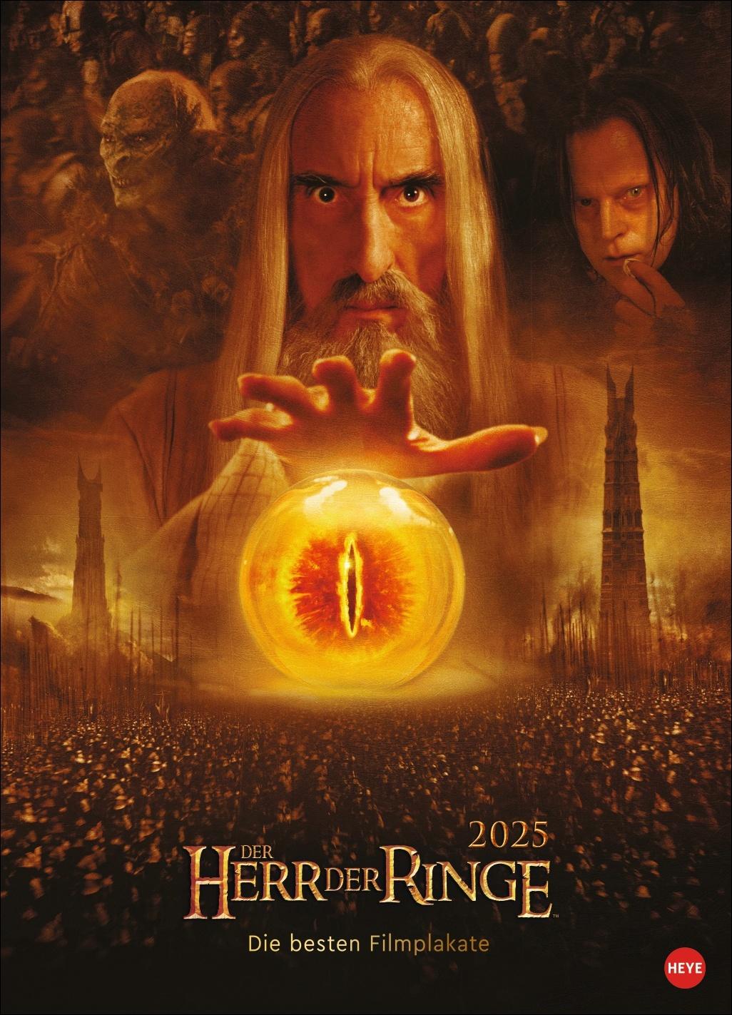 Vorderes Coverbild Der Herr der Ringe Filmplakate Edition Kalender 2025