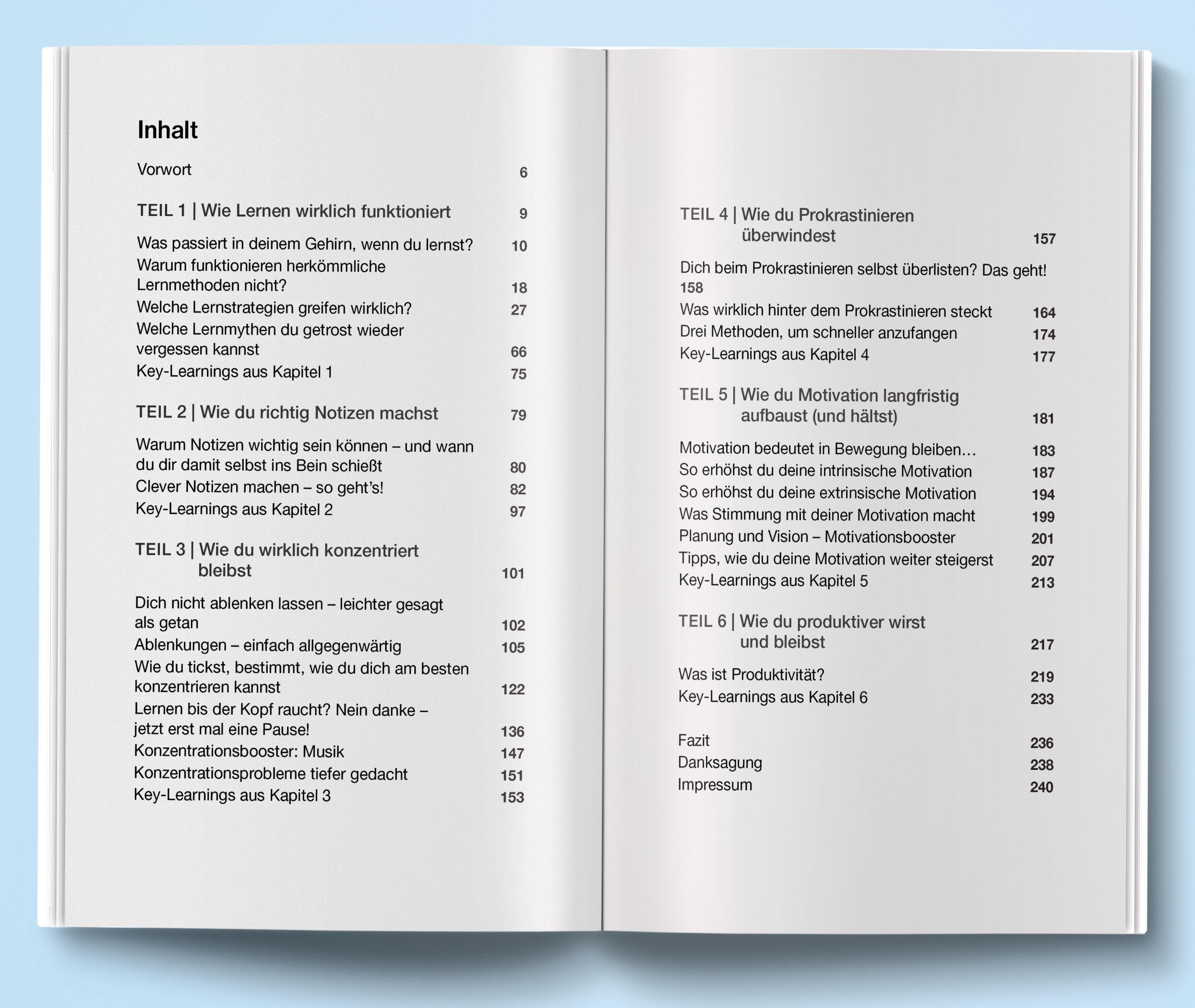 Beispielinhalt (Bild) Dieses Buch wird dein Lernen verändern