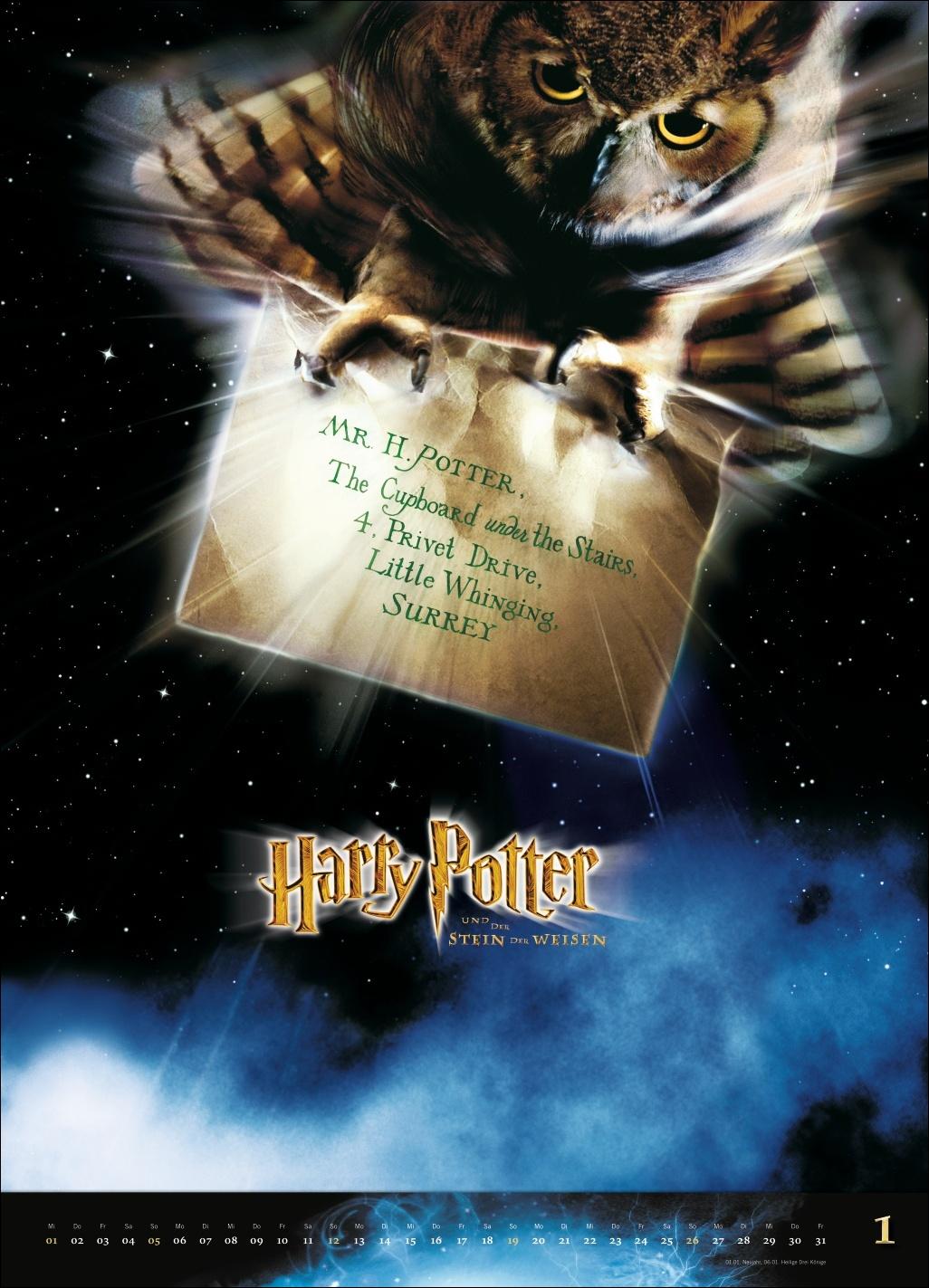 Beispielinhalt (Bild) Harry Potter Filmplakate Edition Kalender 2025