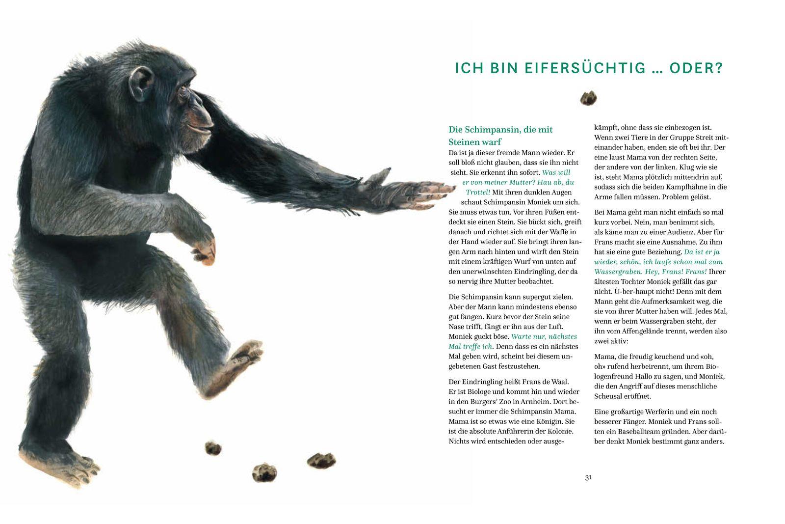 Beispielinhalt (Bild) Die Gefühle der Tiere: Von eifersüchtigen Affen, ängstlichen Hunden und pfiffigen Ratten