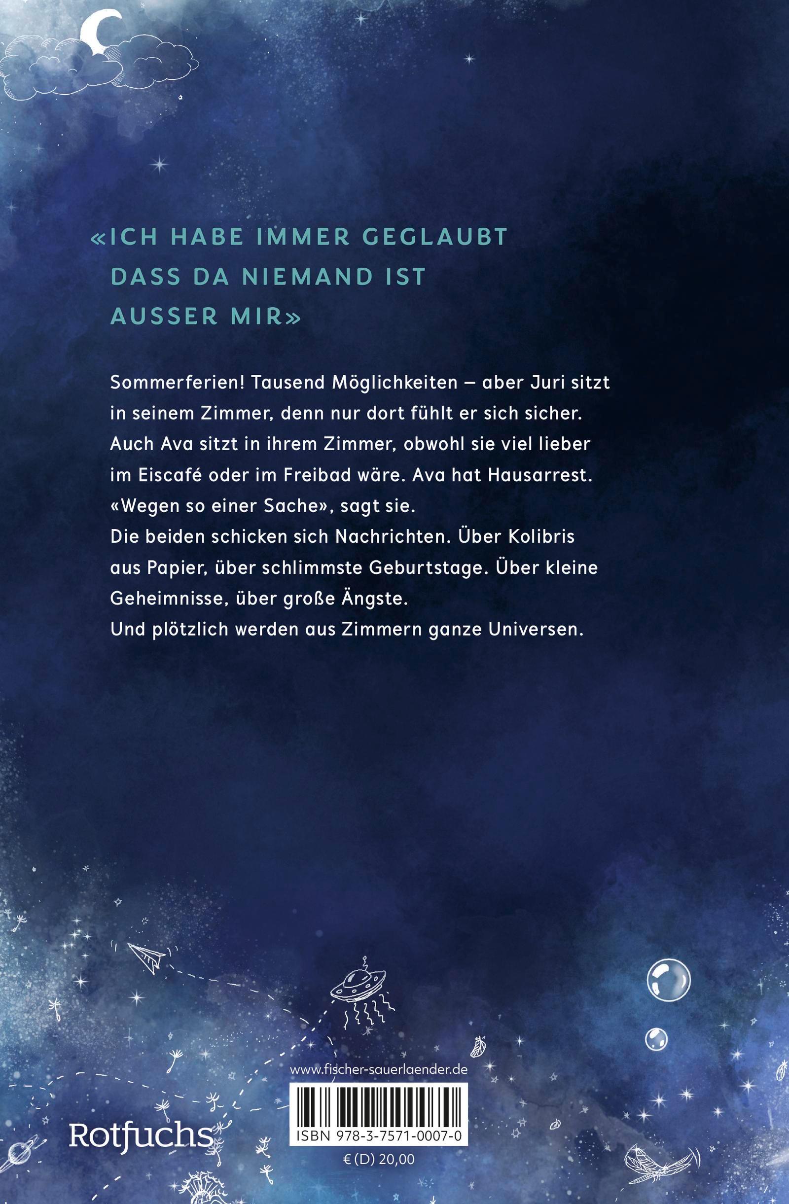 Rückseitencover Und die Welt, sie fliegt hoch
