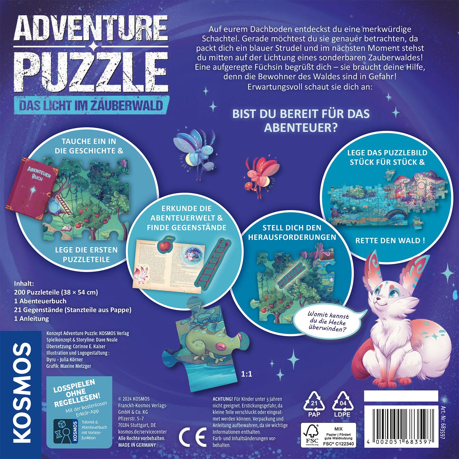 Beispielinhalt (Bild) Adventure Puzzle: Das Licht im Zauberwald