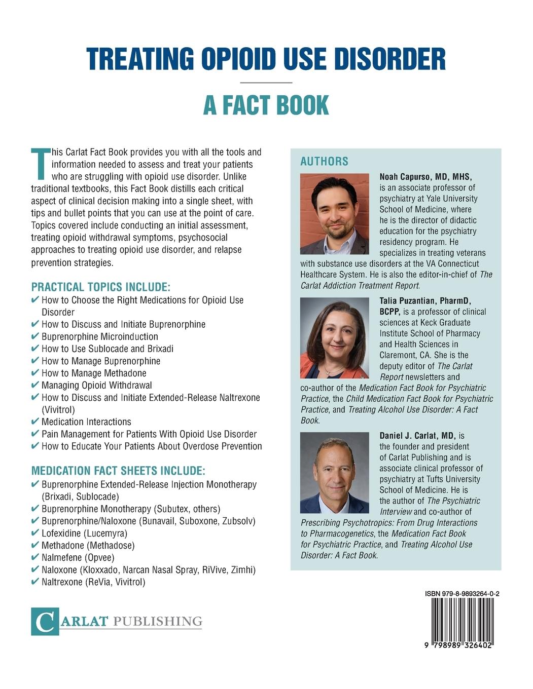 Rückseitencover Treating Opioid Use Disorder--A Fact Book