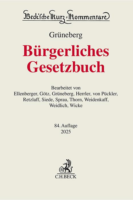Vorderes Coverbild Bürgerliches Gesetzbuch. BGB