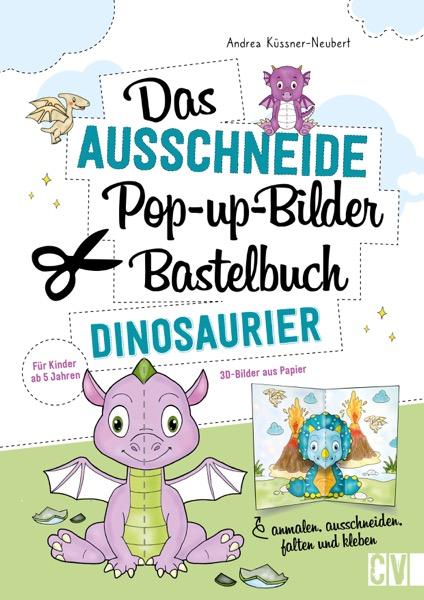 Vorderes Coverbild Das Ausschneide-Pop-up-Bilder-Bastelbuch. Dinosaurier