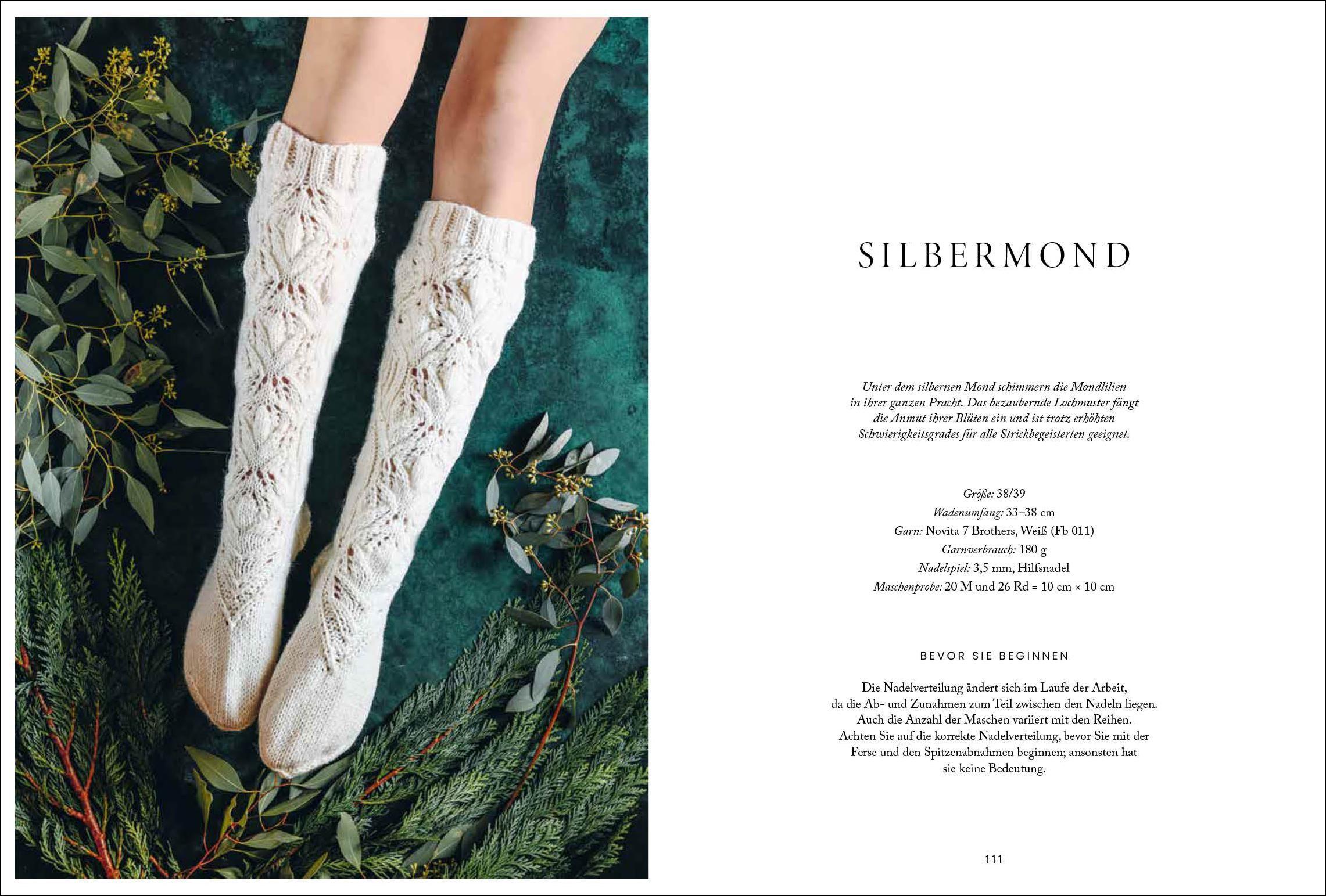 Beispielinhalt (Bild) Florale Scandi-Socken stricken