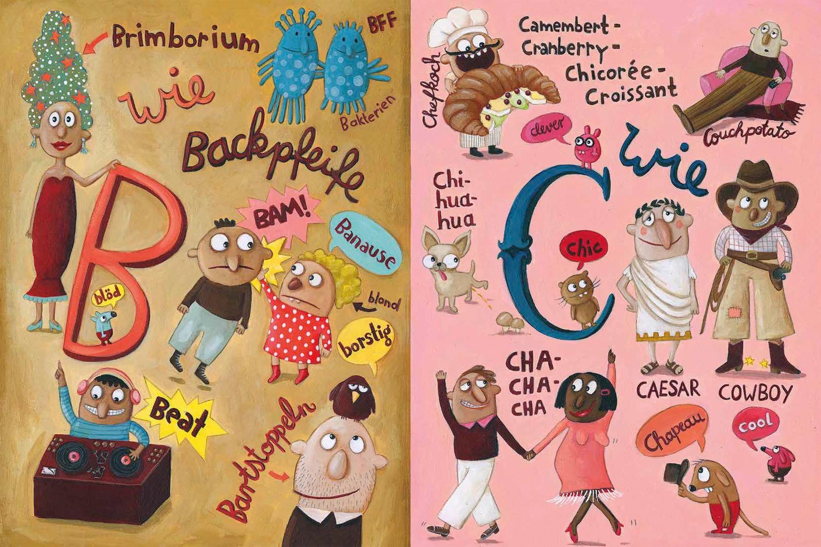 Beispielinhalt (Bild) A wie Arschbombe