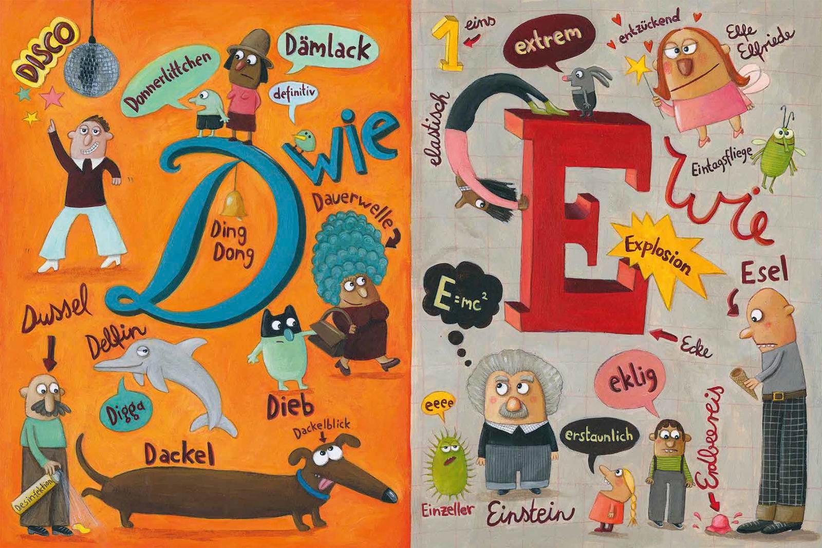 Beispielinhalt (Bild) A wie Arschbombe