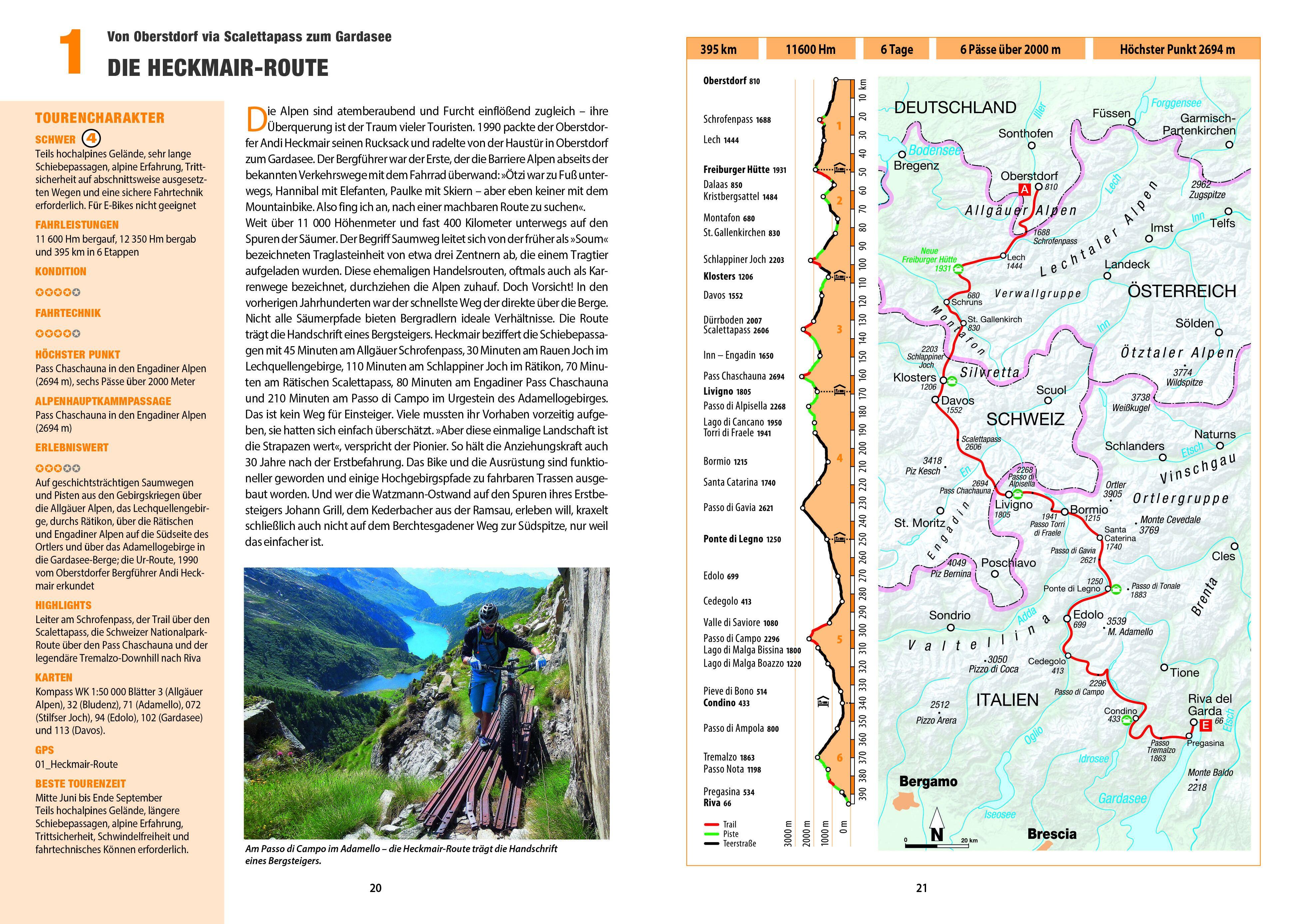 Beispielinhalt (Bild) Alpencross mit dem Mountainbike
