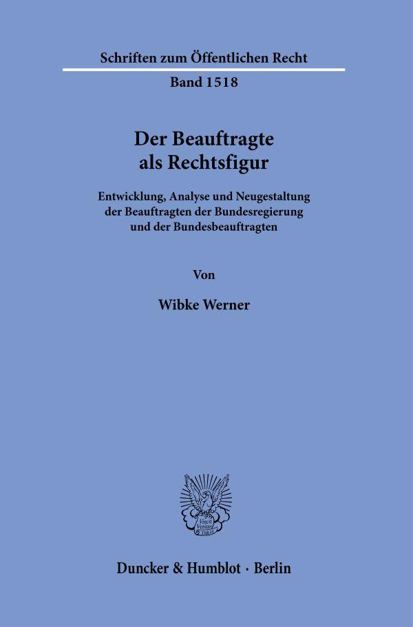 Vorderes Coverbild Der Beauftragte als Rechtsfigur.