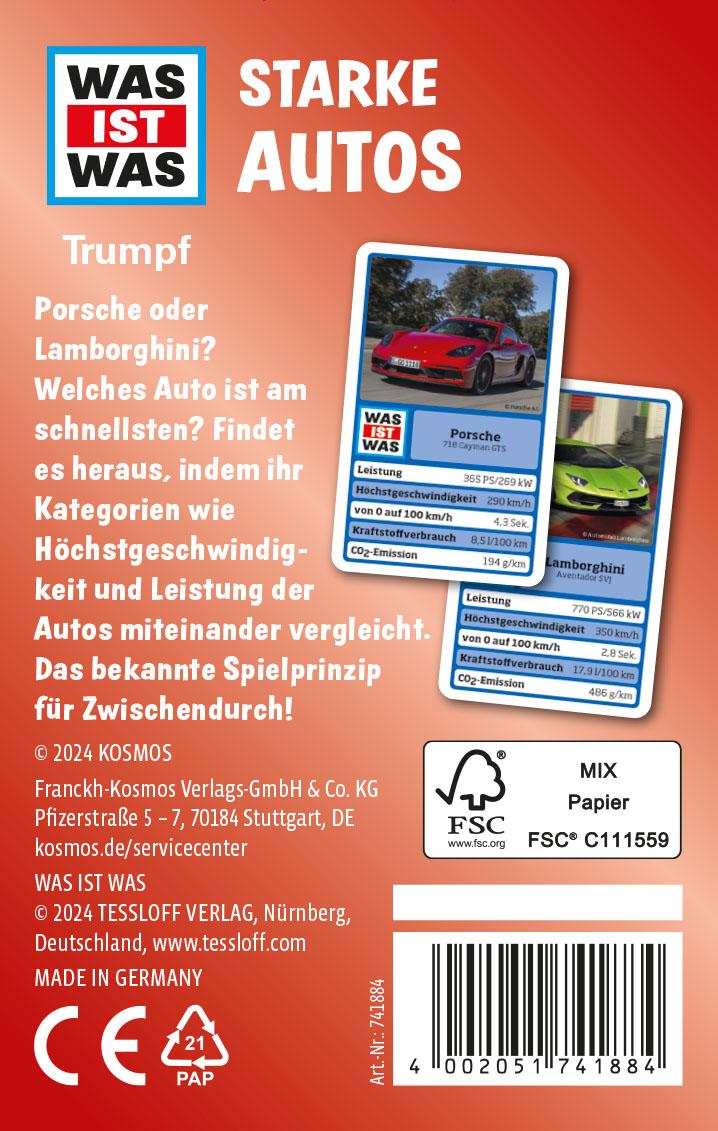 Rückseitencover WAS IST WAS Trumpf: Starke Autos