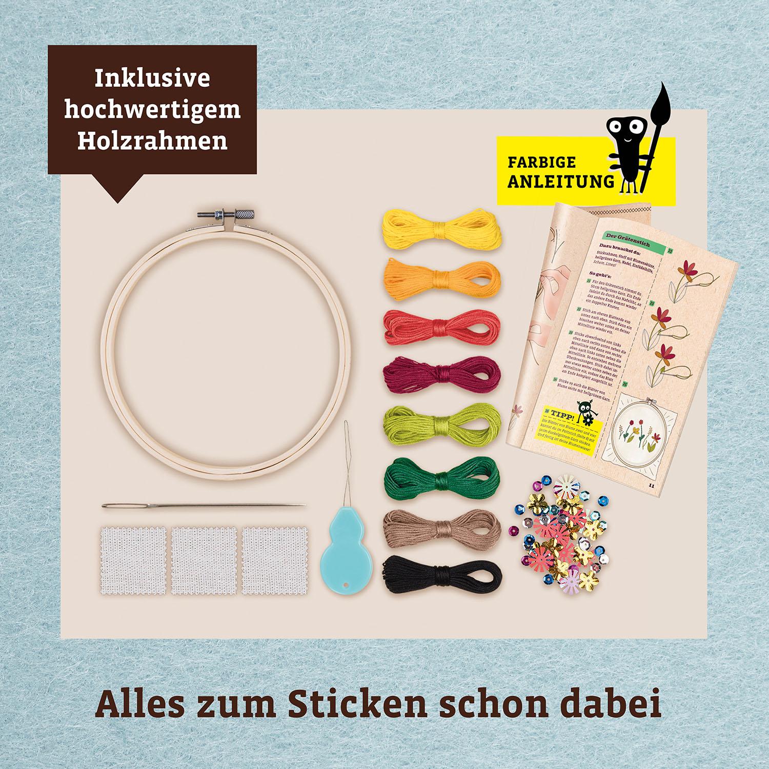 Beispielinhalt (Bild) Sticken Kreativ-Set