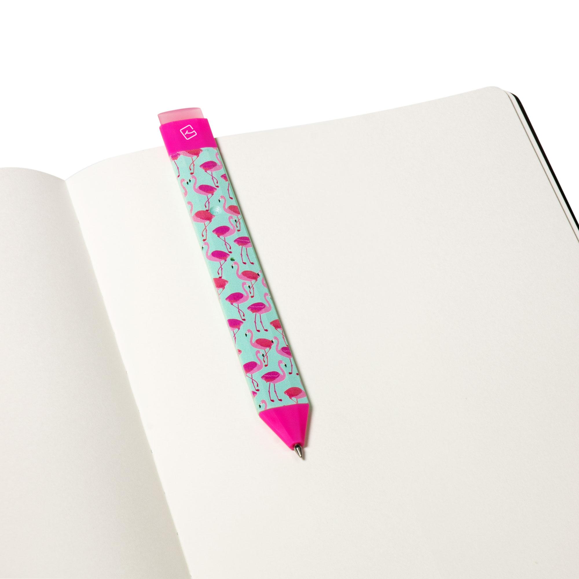 Beispielinhalt (Bild) Pen Bookmark Set Flamingo - Stift und Lesezeichen in einem