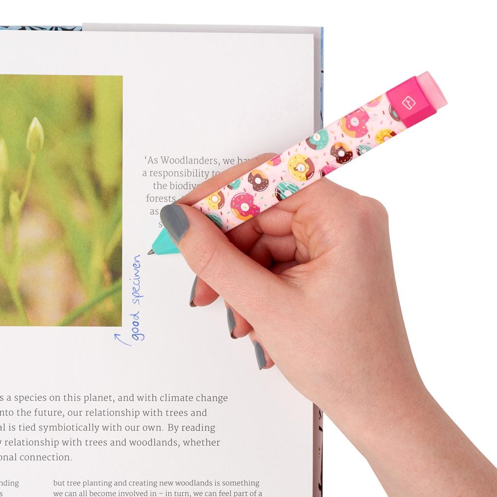 Beispielinhalt (Bild) Pen Bookmark Set Donuts - Stift und Lesezeichen in einem