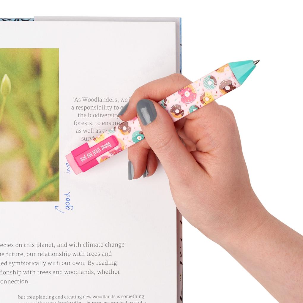 Beispielinhalt (Bild) Pen Bookmark Set Donuts - Stift und Lesezeichen in einem
