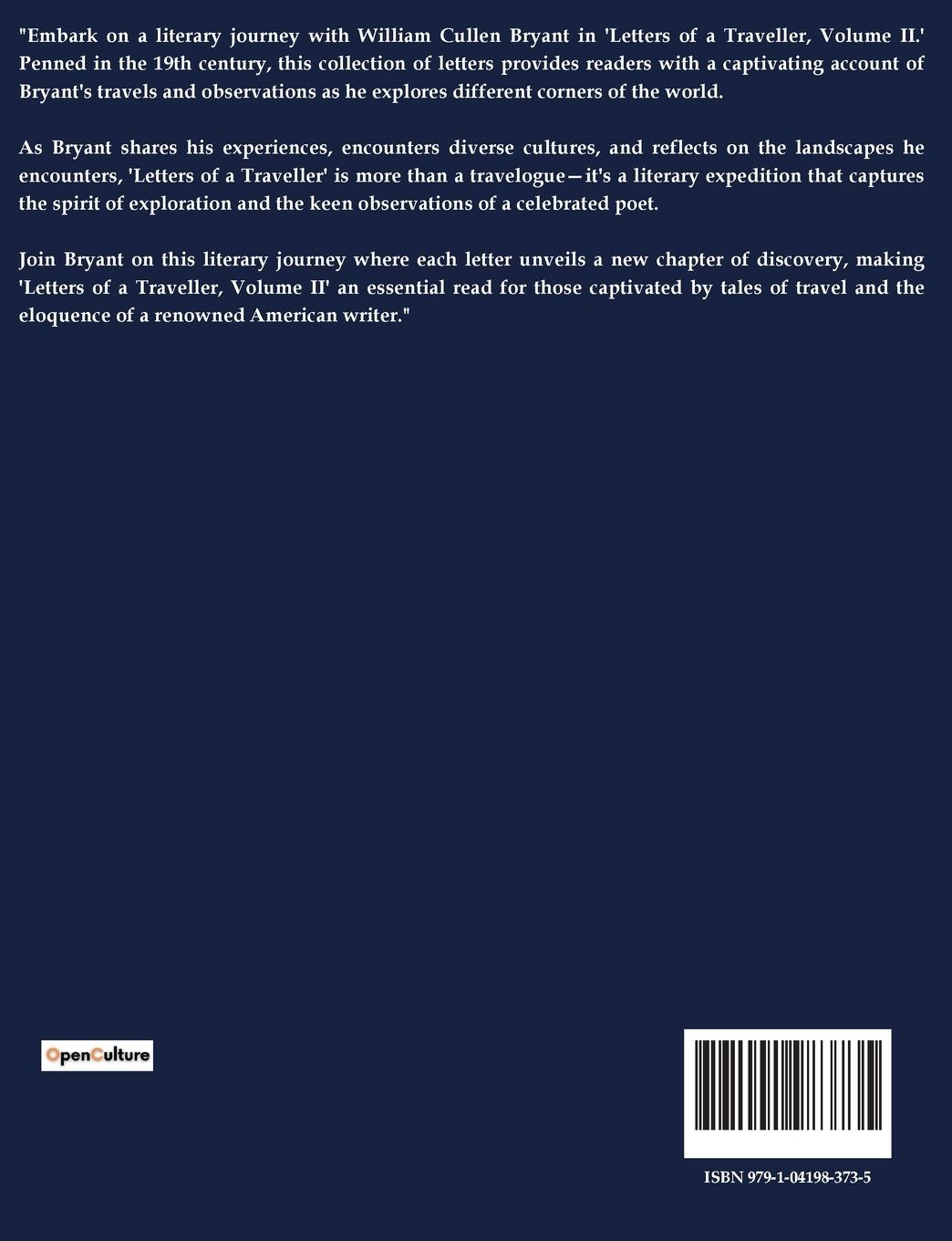 Rückseitencover Letters of a Traveller