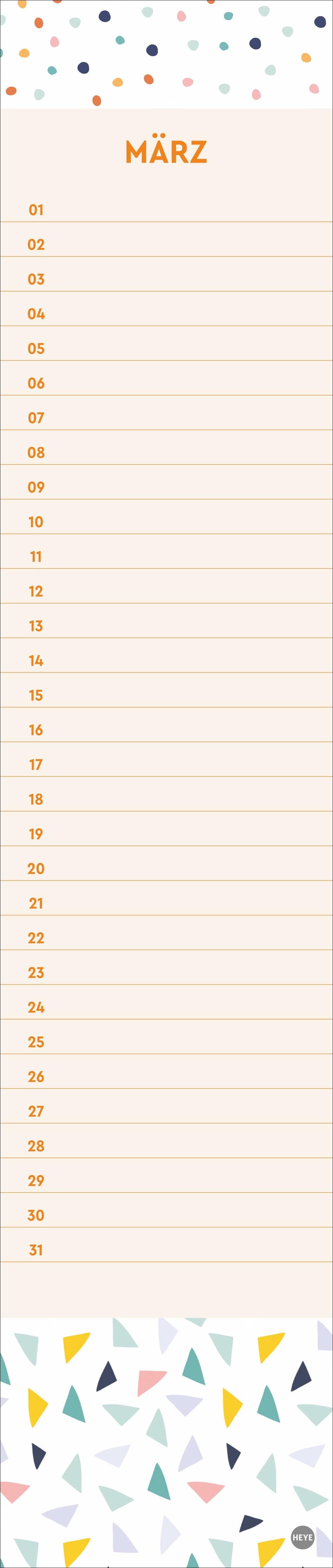 Beispielinhalt (Bild) Design Geburtstagskalender Langplaner mini