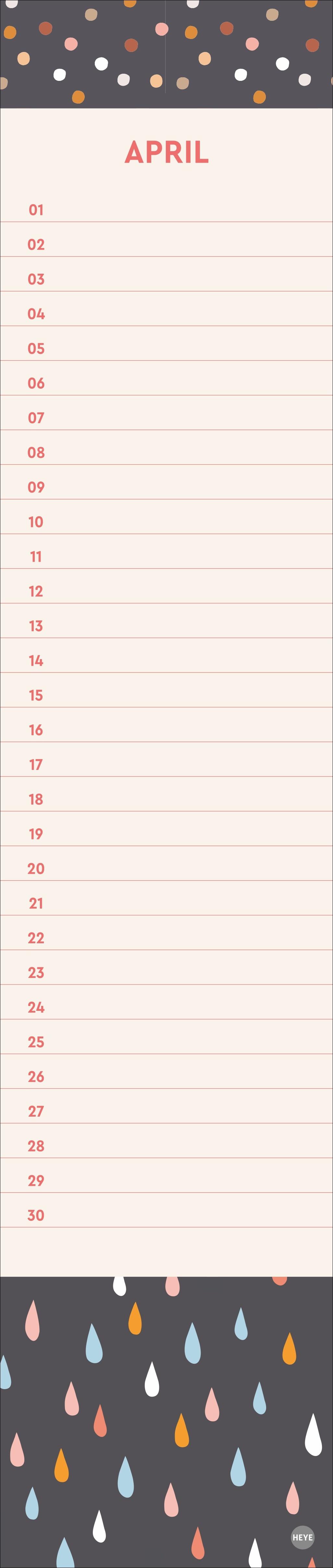 Beispielinhalt (Bild) Design Geburtstagskalender Langplaner mini