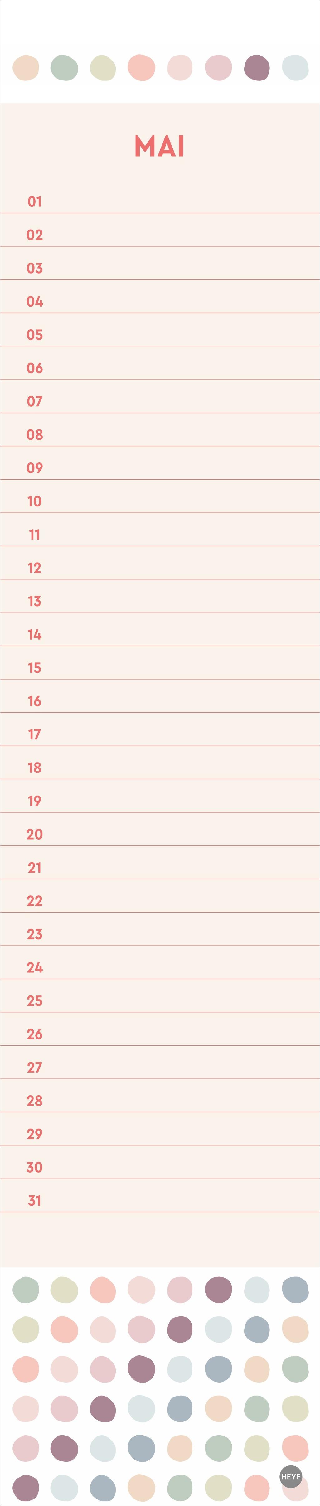Beispielinhalt (Bild) Design Geburtstagskalender Langplaner mini