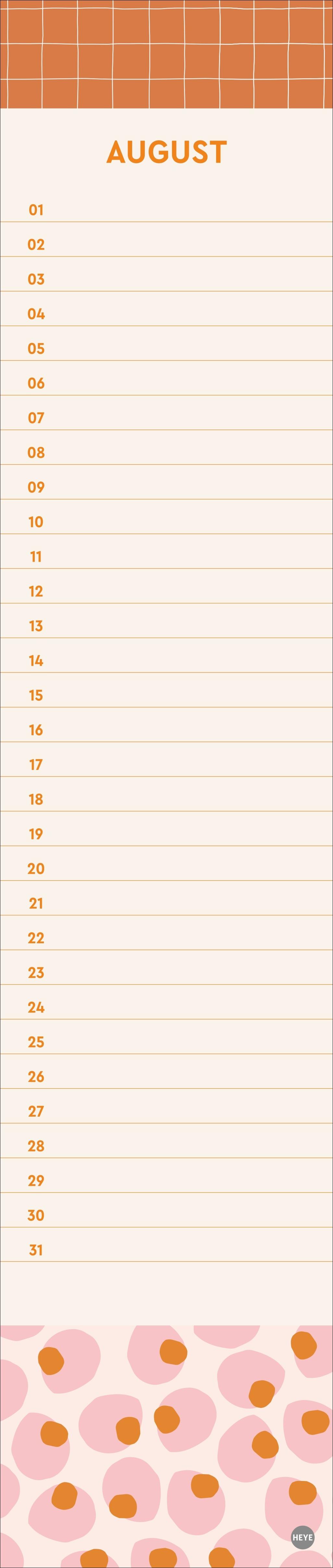 Beispielinhalt (Bild) Design Geburtstagskalender Langplaner mini
