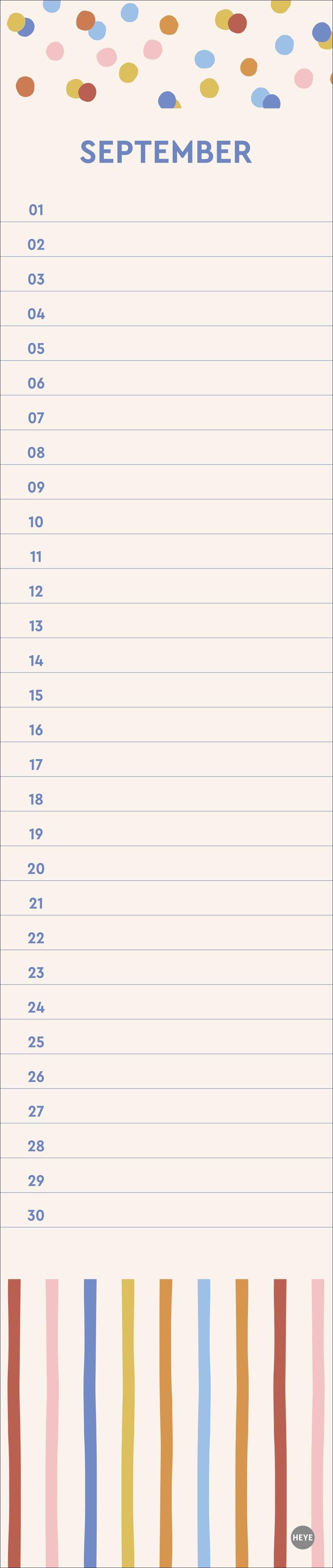 Beispielinhalt (Bild) Design Geburtstagskalender Langplaner mini