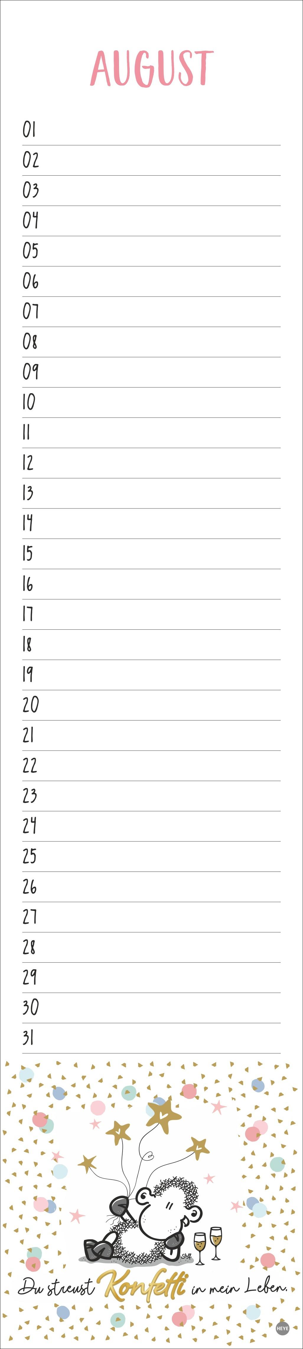 Beispielinhalt (Bild) sheepworld Geburtstagskalender Langplaner